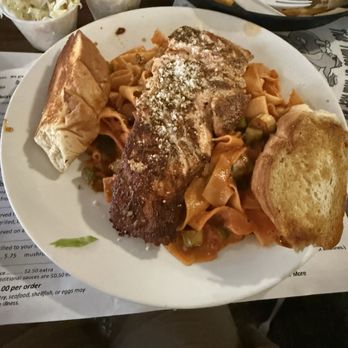 Tide Tables - Special of the day vodka pasta with salmon (probably our least favorite but still good) - Seafood Near Me - Cortez, Florida