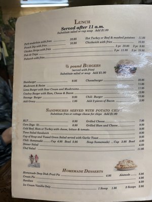Menu photo 2 Jan's Cafe Lima, MT Menu photo 2 Jan's Cafe Lima, MT