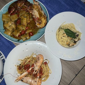 Zi' Teresa - CW: Pacchero All' Astice (~€34), Spaghetti Cozze e Basilico (~€13), Spaghetti con Scampi (~€26) - Italian Near Me - Naples, NA Zi' Teresa - CW: Pacchero All' Astice (~€34), Spaghetti Cozze e Basilico (~€13), Spaghetti con Scampi (~€26) - Italian Near Me - Naples, NA