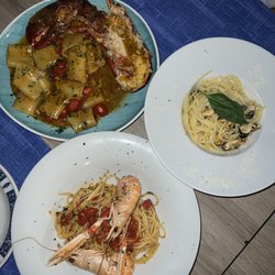 Zi' Teresa - CW: Pacchero All' Astice (~€34), Spaghetti Cozze e Basilico (~€13), Spaghetti con Scampi (~€26)
