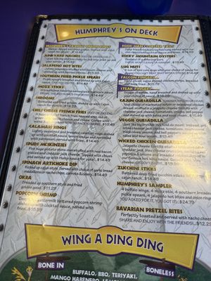 Menu photo 3 Humphrey's Bar & Grill Gillette, WY