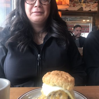 Pine State Biscuits - My friend unsure of how she is going to eat this mountain of food. - Southern Near Me - Portland, Oregon Pine State Biscuits - My friend unsure of how she is going to eat this mountain of food. - Southern Near Me - Portland, Oregon