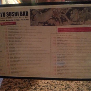 RYU - Menu - Sushi Bars Near Me - Memphis, Tennessee RYU - Menu - Sushi Bars Near Me - Memphis, Tennessee
