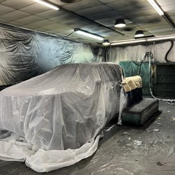 LINE-X of Fort Worth - Truck is completely covered from overspray.