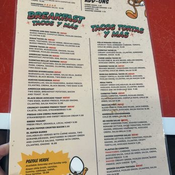 Buen Dia - Menu - Mexican Near Me - El Paso, Texas