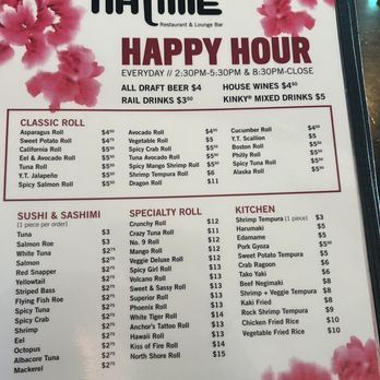 Hajime - Happy hour menu - Japanese Near Me - Elk River, Minnesota Hajime - Happy hour menu - Japanese Near Me - Elk River, Minnesota
