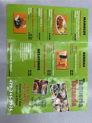 Menu photo 1 Taqueria Taranda Rogers, AR Menu photo 1 Taqueria Taranda Rogers, AR