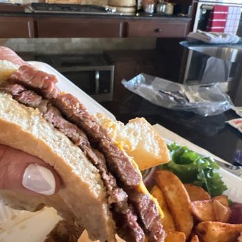 Great American Steakburger - Ribeye steak sandwich! - Seafood Near Me - El Paso, Texas Great American Steakburger - Ribeye steak sandwich! - Seafood Near Me - El Paso, Texas
