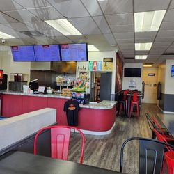 Inside the restaurant.