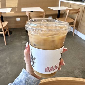 Made Coffee - Strawberry Latte (one of their current specialty drinks) - Coffee & Tea Near Me - Yorba Linda, California
