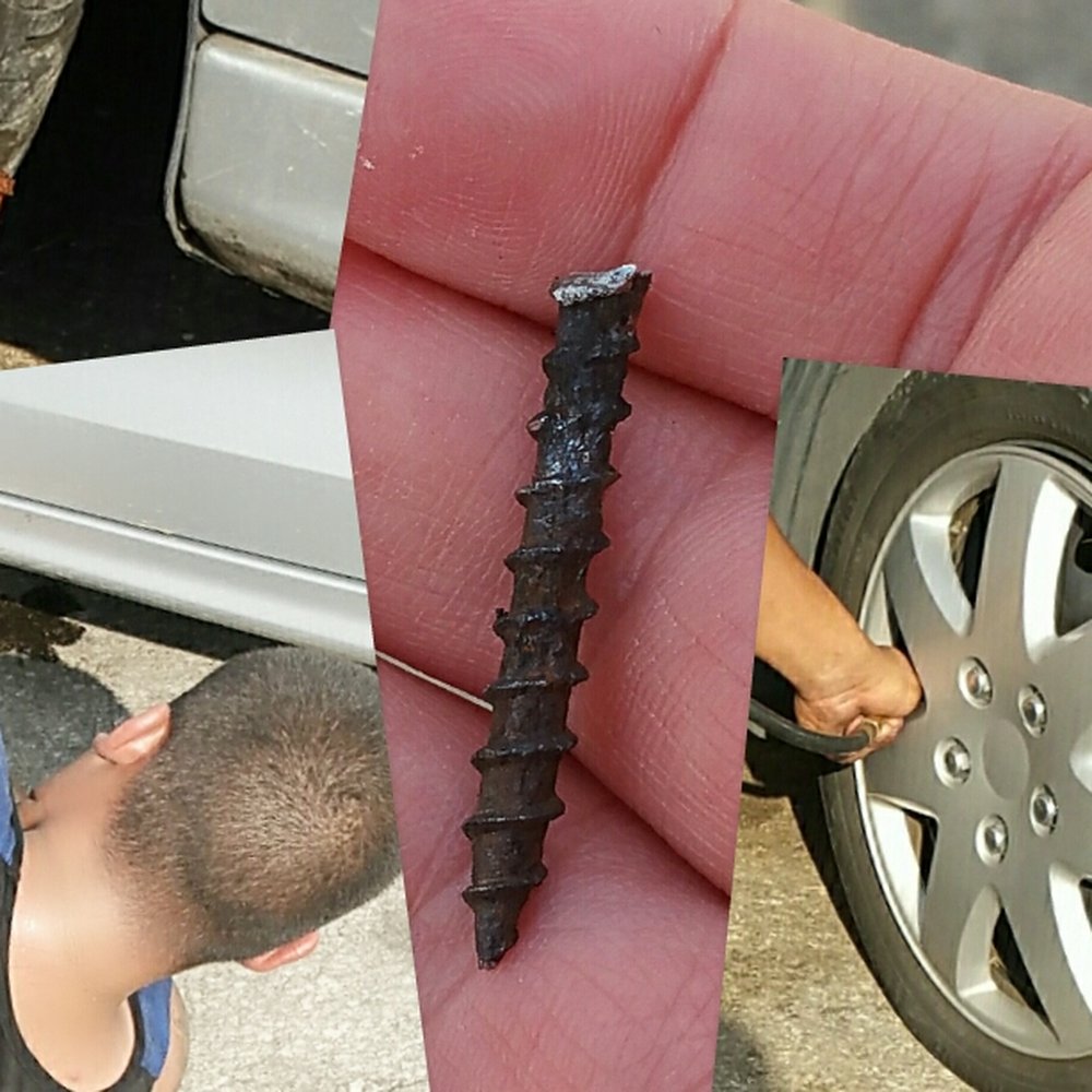 TSM Tire Service - Hard working Gilberto found the screw, pulling it out while he laid on the ground, patched it and viola! All done in 7 minutes. - Tires Near Me - Houston, Texas TSM Tire Service - Hard working Gilberto found the screw, pulling it out while he laid on the ground, patched it and viola! All done in 7 minutes. - Tires Near Me - Houston, Texas