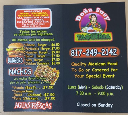 Menu photo 2 Dona Susy Taqueria Benbrook, TX Menu photo 2 Dona Susy Taqueria Benbrook, TX