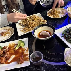 Lotus Garden - N13. Chicken Lo Mein P2. Spring Roll Sesame Chicken Dry Fried Green Beans Dumpling/Wontons with chili oil