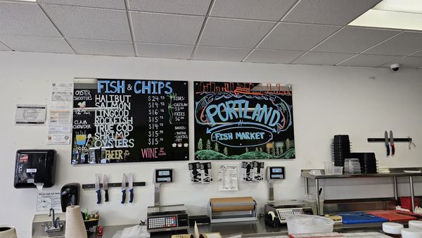 Portland Fish Market & Fish And Chips Window by null