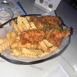 Tenders and fries basket Tenders and fries basket