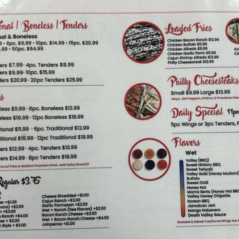 Valley Wings - The menu with prices - Chicken Wings Near Me - Denham Springs, Louisiana Valley Wings - The menu with prices - Chicken Wings Near Me - Denham Springs, Louisiana