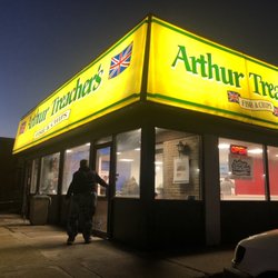Arthur Treacher's Fish & Chips - The lit up front entrance to the newly REOPENED Arthur Treachers!