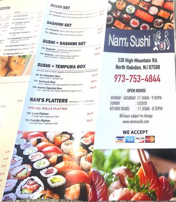 Menu photo 2 Nam's Sushi North Haledon, NJ Menu photo 2 Nam's Sushi North Haledon, NJ