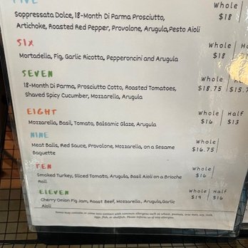 Artigiana - menu - Bakeries Near Me - Buffalo, New York