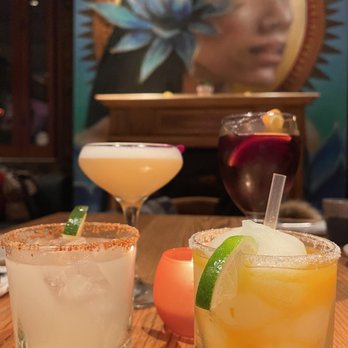 Mayahuel - Margarita on the rocks, frozen passionfruit margarita, copa de nieve, and red sangria. - Mexican Near Me - Astoria, New York