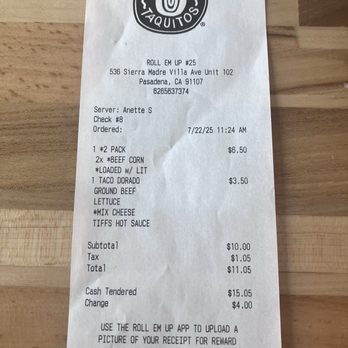 Roll Em Up Taquitos - Pricing not bad. - Mexican Near Me - Pasadena, California Roll Em Up Taquitos - Pricing not bad. - Mexican Near Me - Pasadena, California