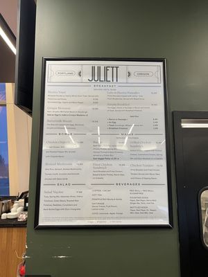 Menu photo 3 Juliett Portland, OR