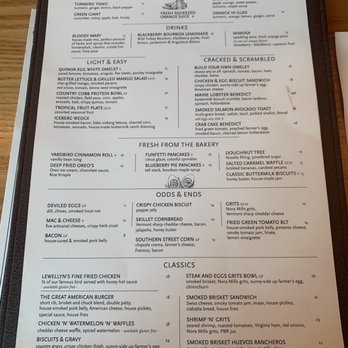 Yardbird Table & Bar - Menu - Southern Near Me - Miami Beach, Florida