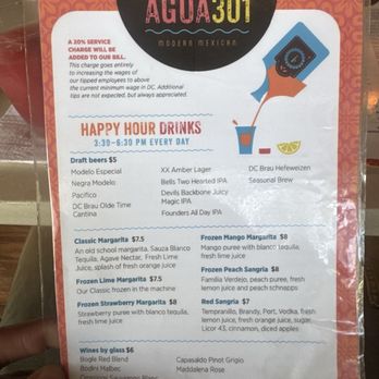 Agua 301 - Menu - Mexican Near Me - Washington, DC, District of Columbia