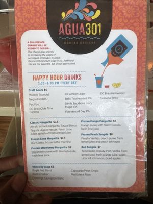 Menu photo 2 Agua 301 Washington, DC, DC