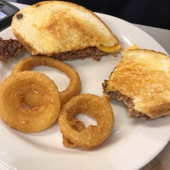 Steak ’n Shake - Frisco melt with onion rings - Burgers Near Me - Sheridan, Colorado