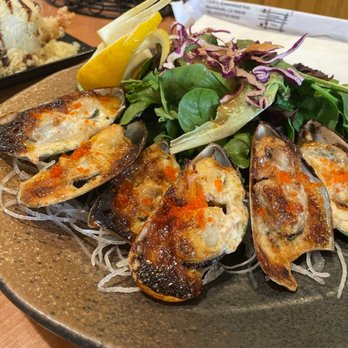 Sakura Sushi & Roll - Baked mussels - Japanese Near Me - Montebello, California Sakura Sushi & Roll - Baked mussels - Japanese Near Me - Montebello, California