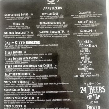Salty Steer - Menu - Steakhouses Near Me - Wall, South Dakota Salty Steer - Menu - Steakhouses Near Me - Wall, South Dakota