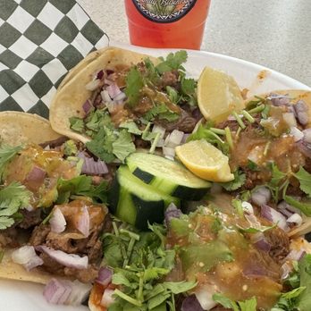 Fire Water - Two asada and two barbacoa tacos - Juice Bars & Smoothies Near Me - Bakersfield, California