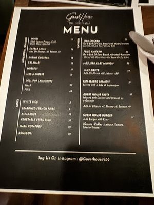 Menu photo 4 GuestHouse Restaurant & Bar Brooklyn, NY