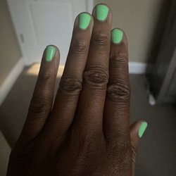 Angel Nails - After the guy corrected them, much better. I appreciated him correcting my nails. She could learn something from him.