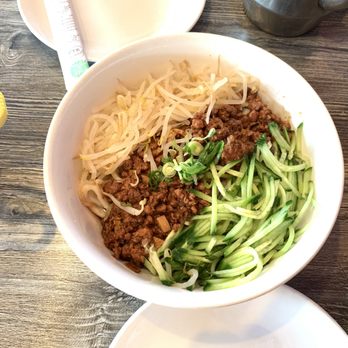 Bing's Dumpling - Noodle with Pork in Soybean Paste Sauce (not very flavorful) - Dim Sum Near Me - Fremont, California Bing's Dumpling - Noodle with Pork in Soybean Paste Sauce (not very flavorful) - Dim Sum Near Me - Fremont, California