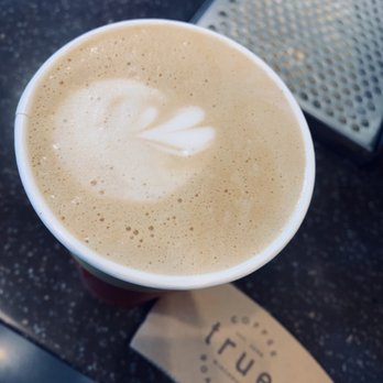 True Coffee Roasters - Caramel Macchiato with a little heart this morning. So glad the new cafe is on my daily commute to work! - Coffee & Tea Near Me - Monona, Wisconsin