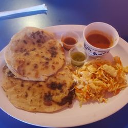Salvadorean Pupusas Restaurant - Papusas. Chicharrones, frijoles, queso & loroco.
