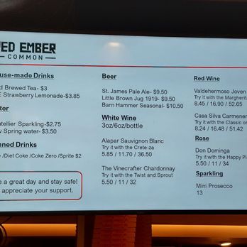 Red Ember Common - Menu as of August 2024 - Pizza Near Me - Winnipeg, Manitoba