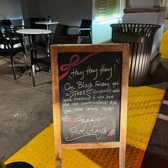 Sidecar Doughnuts & Coffee - Black Friday chalkboard special - Donuts Near Me - Costa Mesa, California Sidecar Doughnuts & Coffee - Black Friday chalkboard special - Donuts Near Me - Costa Mesa, California