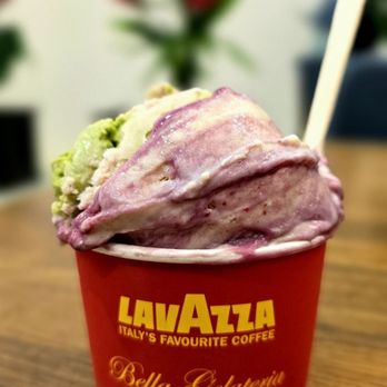Bella Gelateria - Strawberry Matcha + Organic Almond with Dark Cherry - Ice Cream & Frozen Yogurt Near Me - Burnaby, British Columbia Bella Gelateria - Strawberry Matcha + Organic Almond with Dark Cherry - Ice Cream & Frozen Yogurt Near Me - Burnaby, British Columbia