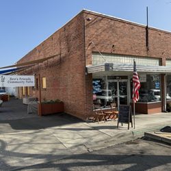 Ben's Friends of the Vine - The front of Ben's Friends of the Vine with an outside dining area for warm days.