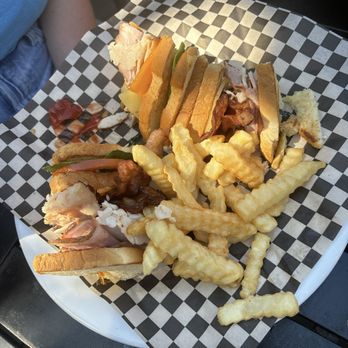 Shelly's Echo Inn - Club sandwich and fries - American Near Me - Damascus, Oregon