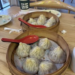 The pork and beef soup dumplings The pork and beef soup dumplings