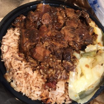 Flavas International Grill - Oxtail with rice and beans and cabbage - Caribbean Near Me - Bronx, New York