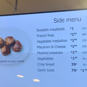 IKEA - Menu as of Feb 2022 - Home Decor Near Me - Emeryville, California