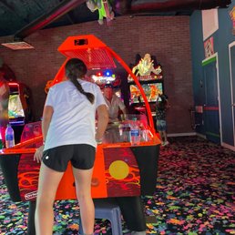 a girl playing a game