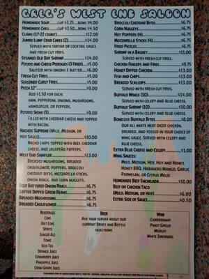 Menu photo 2 Greg's West End Saloon Allentown, PA Menu photo 2 Greg's West End Saloon Allentown, PA