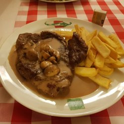 Schnitzelhaus Pizzeria Rolandseck - Champignon Steak mit Pommes