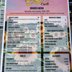 BB's Grill And Bar - Brunch Menu 9/13/2026